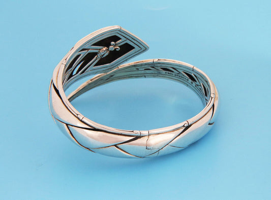 John Hardy Planted Bamboo Sterling Silver Fancy Bypass Flex Bracelet