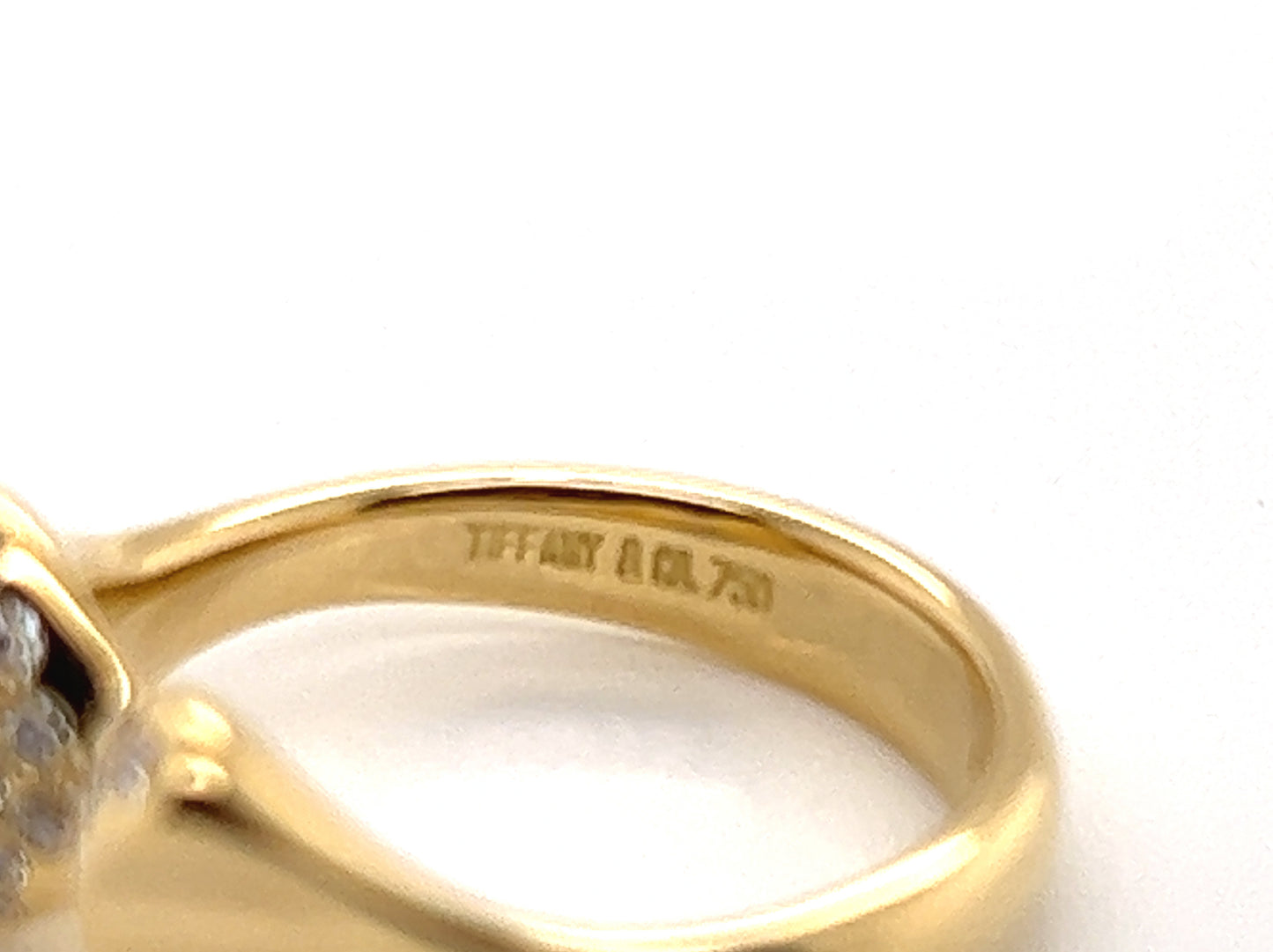 Tiffany & Co. Peretti Diamond 18k Yellow Gold Double Leaf Ring - Size 5.5