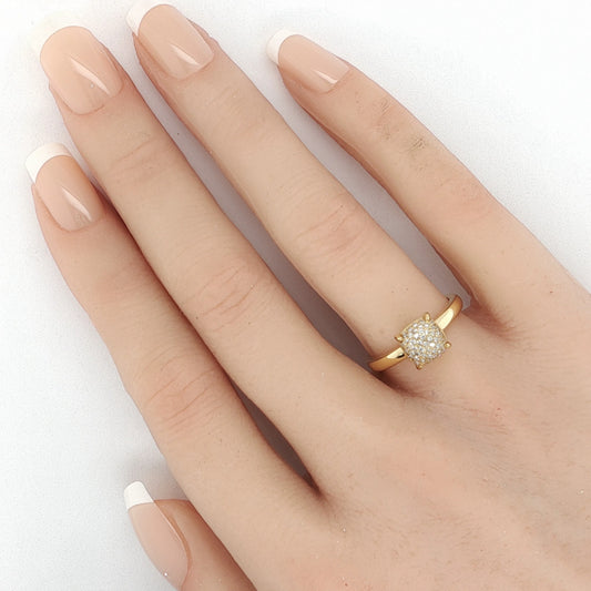 Tiffany & Co. Paloma Picasso Sugar Stacks Diamond 18k Yellow Gold Ring