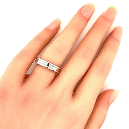 Bvlgari B.zero1 One Band 18k White Gold Ring - Size 5