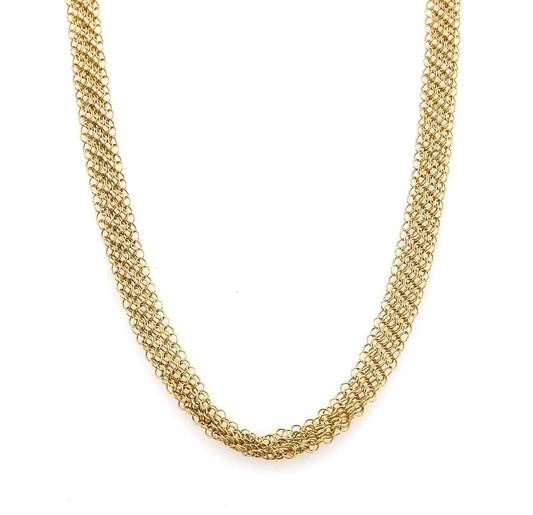 Tiffany & Co. Peretti 18k Yellow Gold 6mm Wide Mesh Chain Necklace 30" Long | Necklaces | catalog, Chains, Designer Jewelry, Necklaces, Tiffany & Co. | Tiffany & Co.