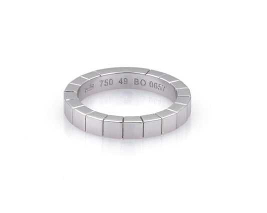 Cartier Lanieres 18k White Gold 3mm Band Ring - Size 5