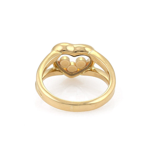 Chopard Happy Diamond 18k Yellow Gold Heart Ring - Size 5