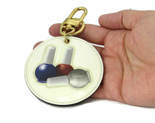 Louis Vuitton White Vernis Nail Polish Keychain Bag Charm