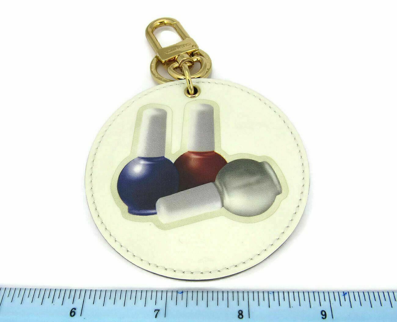 Louis Vuitton White Vernis Nail Polish Keychain Bag Charm