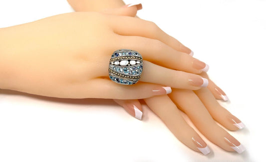 John Hardy Kali Iolite Topaz 18k Gold & Sterling Silver Ring - Size 7