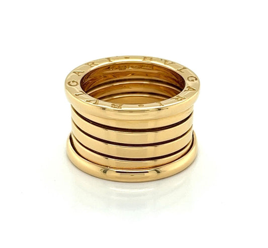 Bvlgari B.zero1 Anniversary Five-Band Ring in 18k Yellow Gold - Size 5.5