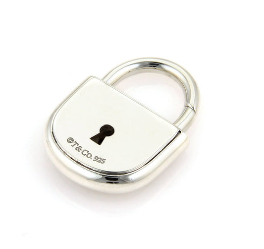 Tiffany & Co. Arc Pad Lock Sterling Silver Charm Pendant
