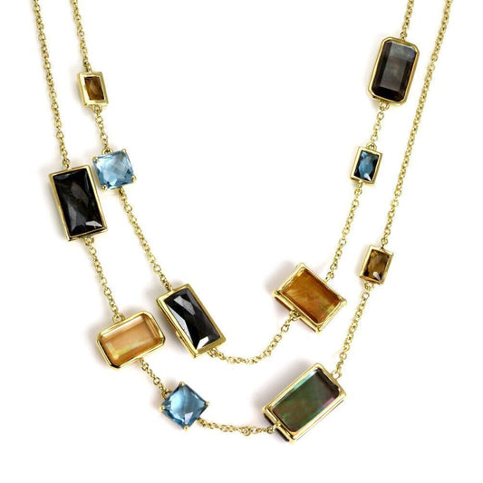 Ippolita Rock Candy Gelato 18k Yellow Gold & Multi Gems Chain Necklace 36" | Necklaces | catalog, Designer Jewelry, Ippolita, Necklaces | Ippolita