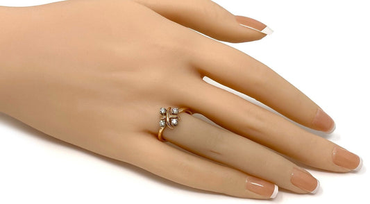 Tiffany & Co. Schlumberger Platinum 18k Rose Gold Diamond Ring - Size 5.5