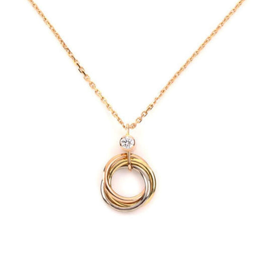 Cartier 18k Tri Gold Diamond Trinity Pendant Necklace | Necklaces | cartier, catalog, Designer Jewelry, Necklaces, Pendants | Cartier