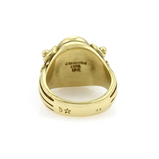 Kieselstein-Cord Horse Intaglio Carnelian 18k Yellow Gold Signet Ring - Size 6