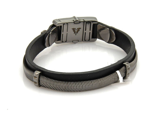 Stephen Webster Alchemy in the UK Sterling Darkened Silver Onyx Leather Bracelet
