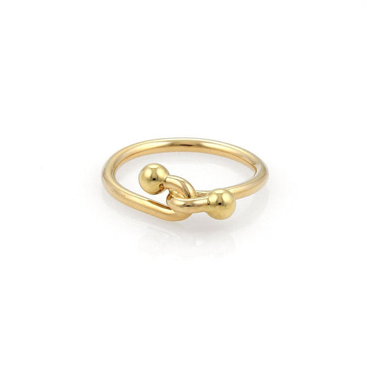 Tiffany & Co. 18k Yellow Gold Double Hook Band Ring - Size 5