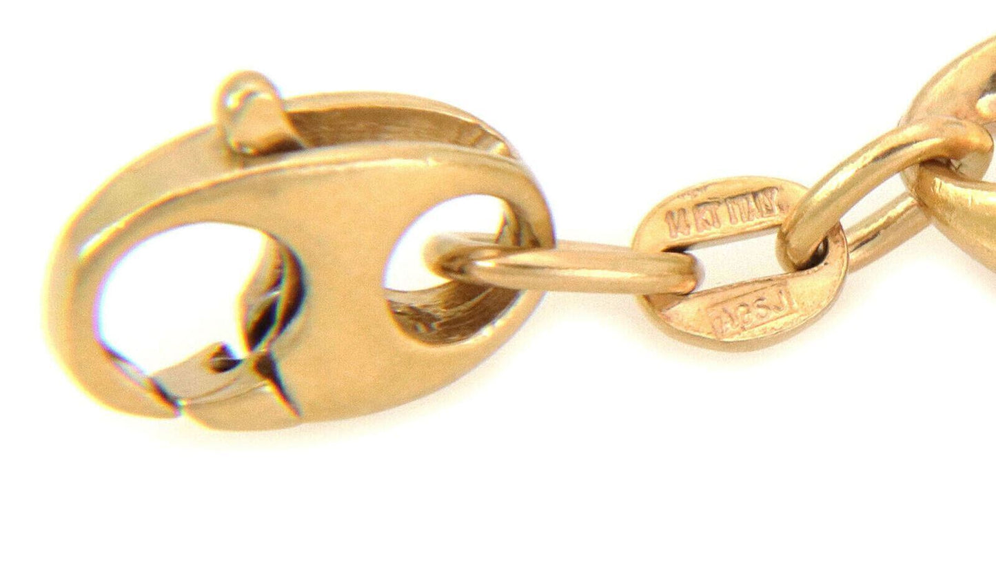 Mariner Fancy Puff Link 14k Yellow Gold Chain Necklace
