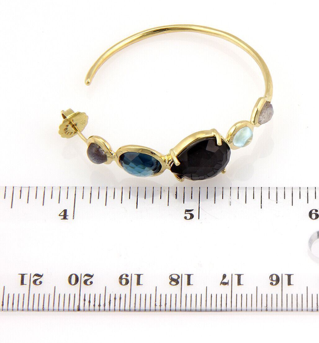 Ippolita Rock Candy Gelato 18k Yellow Gold Gem Hoop Earrings