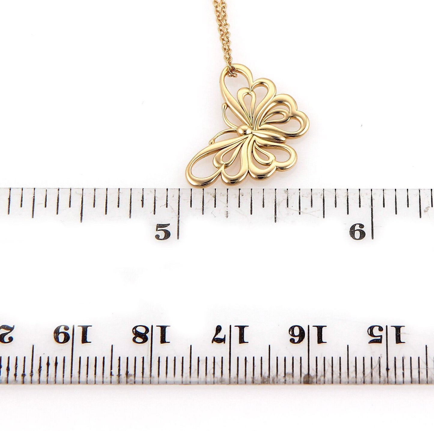 Tiffany & Co. 18k Rose Gold Butterfly Pendant Necklace