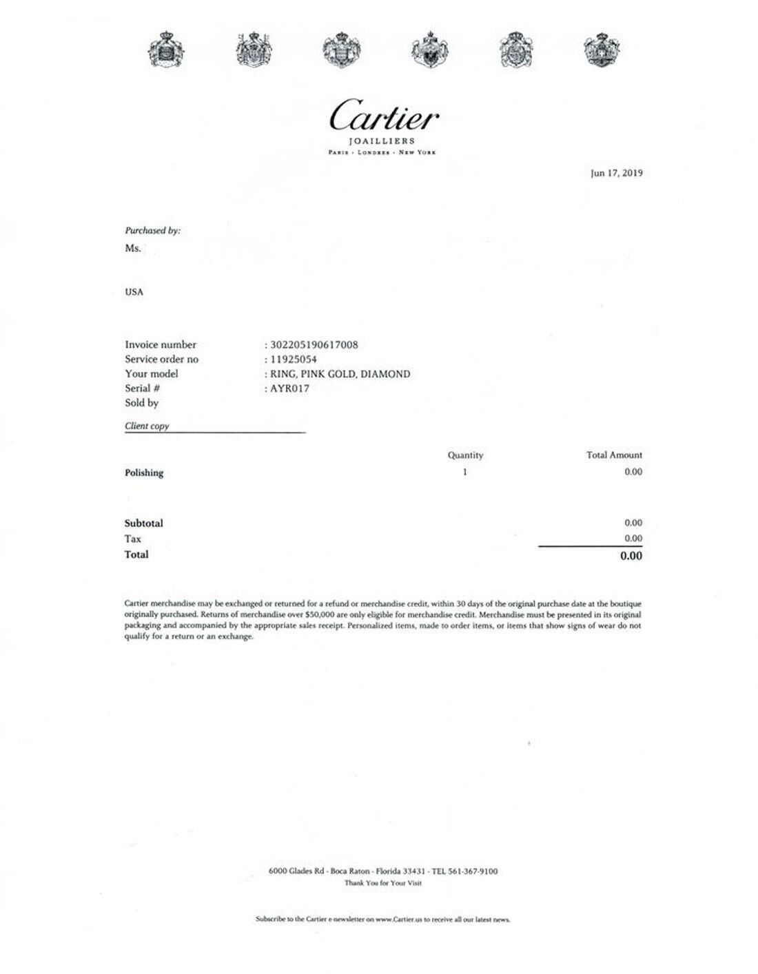 Cartier Agrafe Diamonds 18k Rose Gold Ring w/Paper - Size 4