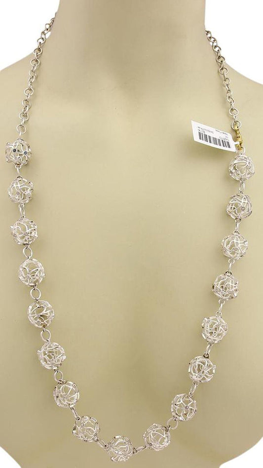 Gurhan Champagne Topaz Sterling Cage Balls Fancy Adjustable Necklace