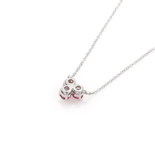 Tiffany & Co. Aria Pink Tourmaline 18k White Gold Pendant Necklace