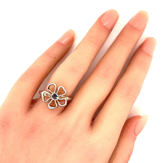 Tiffany & Co. Sterling Silver Daisy Floral Ring - Size 6.5