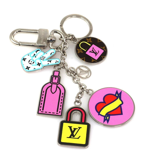 Louis Vuitton 5 Multicolor Monogram More LV Stories Bag Charms Keychain Holder