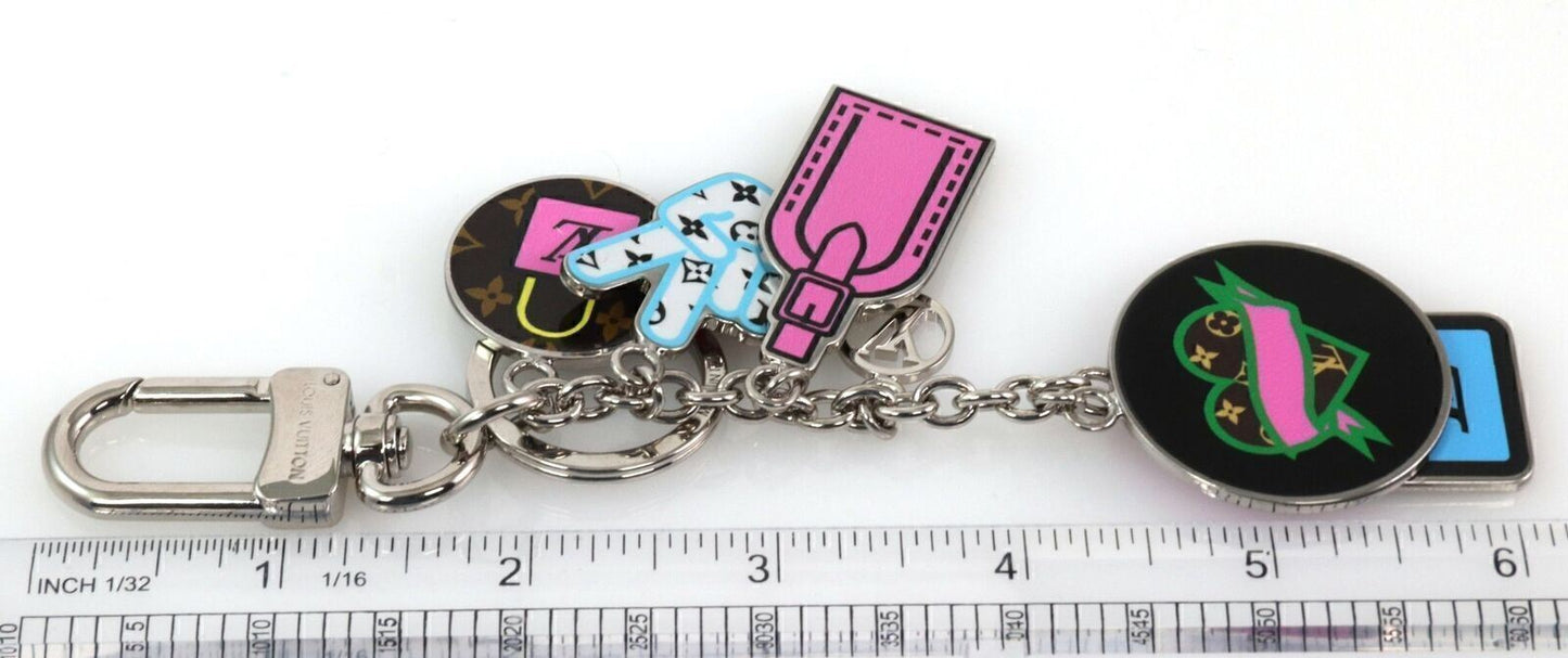 Louis Vuitton 5 Multicolor Monogram More LV Stories Bag Charms Keychain Holder