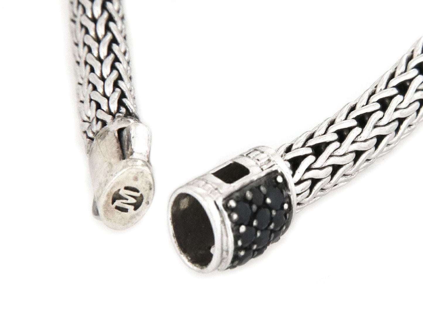 John Hardy Classic Chain Large 6mm Sterling Link & Lava Black Sapphire Bracelet