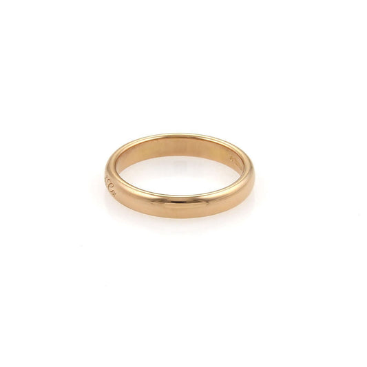 Tiffany & Co. Notes 18k Rose Gold 3mm Wide Dome Band Ring - Size 5