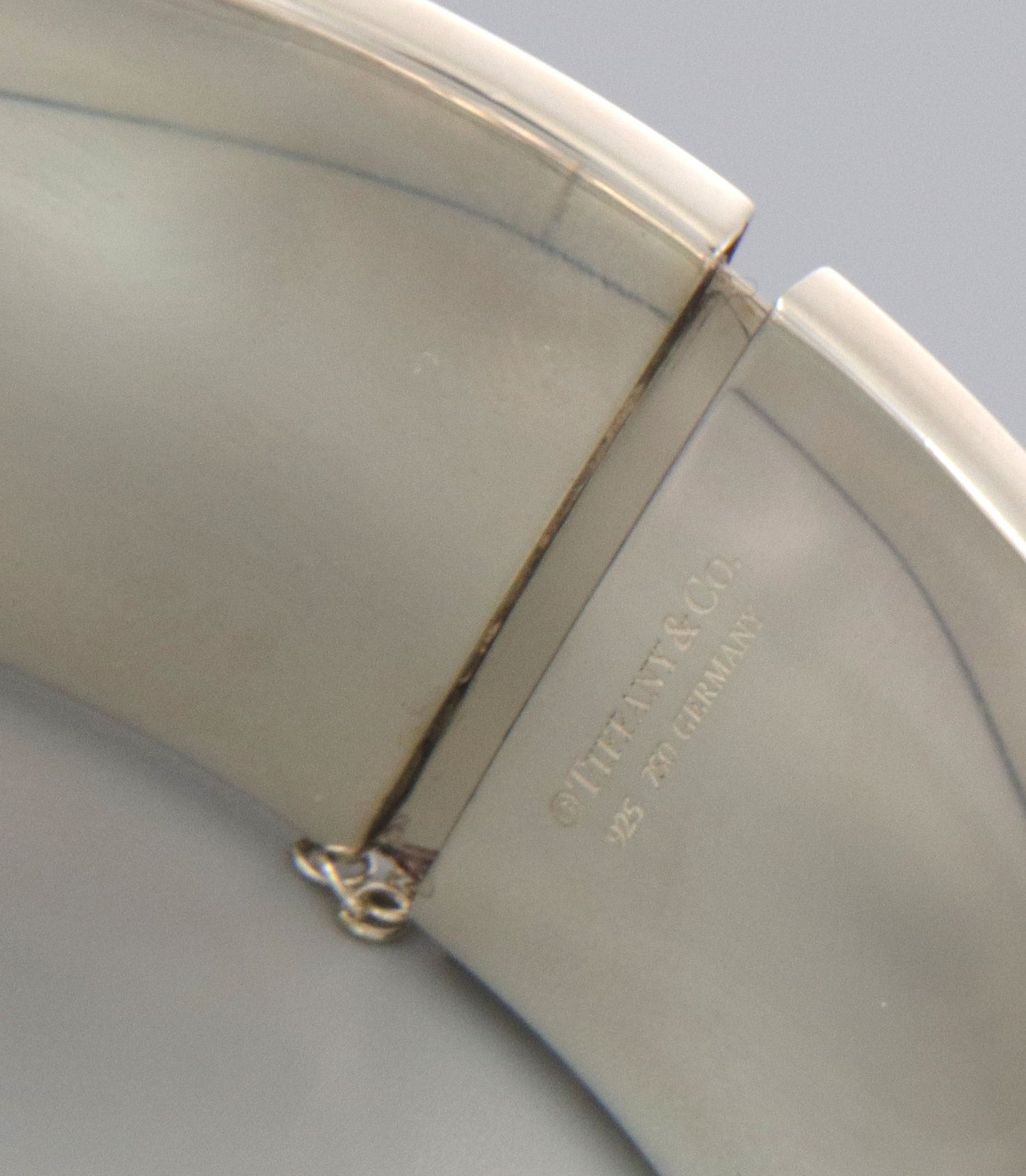 Tiffany & Co. Key Lock Sterling Silver & 18k Yellow Gold Bangle Bracelet