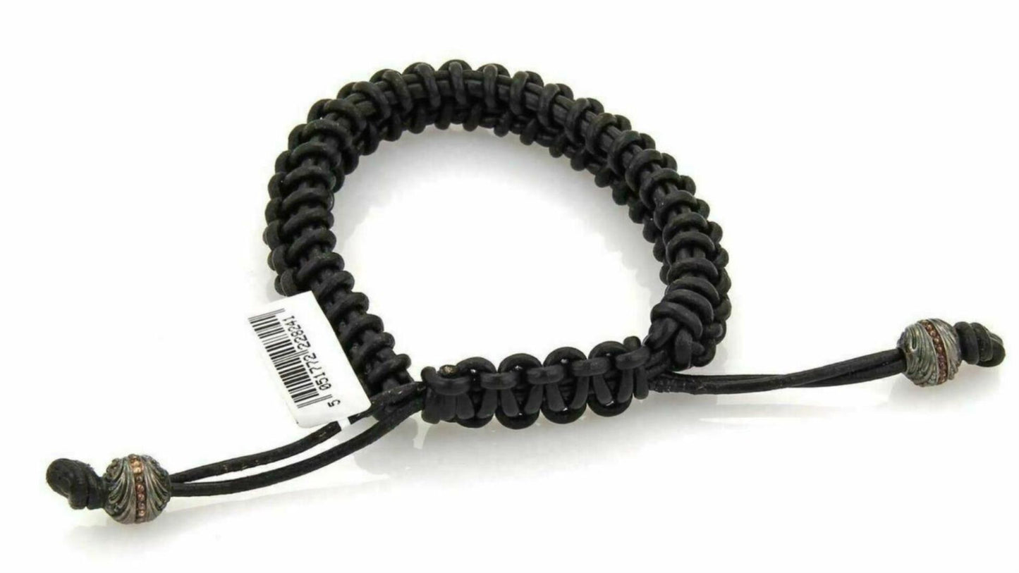 Stephen Webster No Regrets Leather & Silver Bead Bracelet