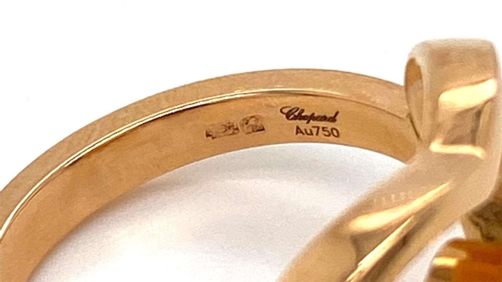 Chopard Happy Diamond 18k Rose Gold Double Heart Ring