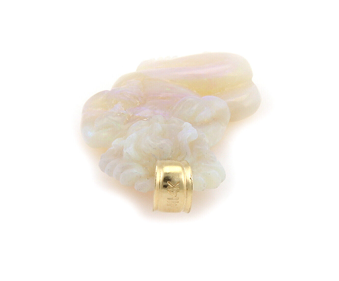 Opal Cupid 14k Yellow Gold Charm Pendant