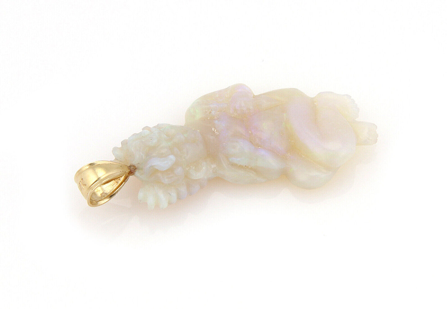 Opal Cupid 14k Yellow Gold Charm Pendant