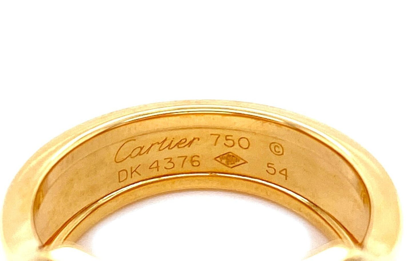 Cartier Santos Dumont 18k Yellow Gold Wide Band Ring w/Cert -  Size 7