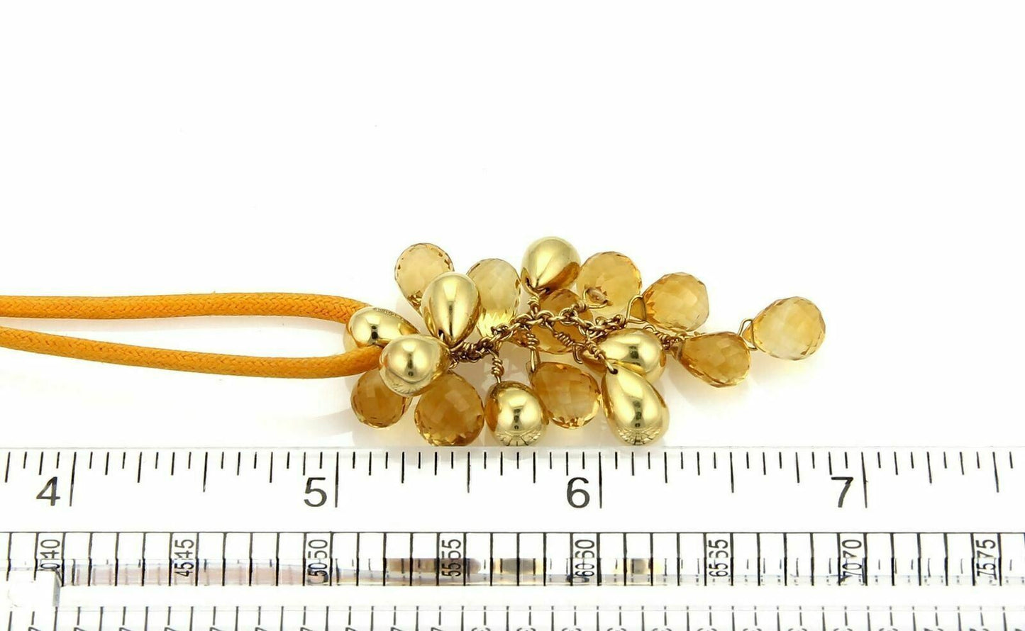 Marco Bicego Acapulco 18k Yellow Gold Citrine  Cluster Bead & Long Cord Necklace