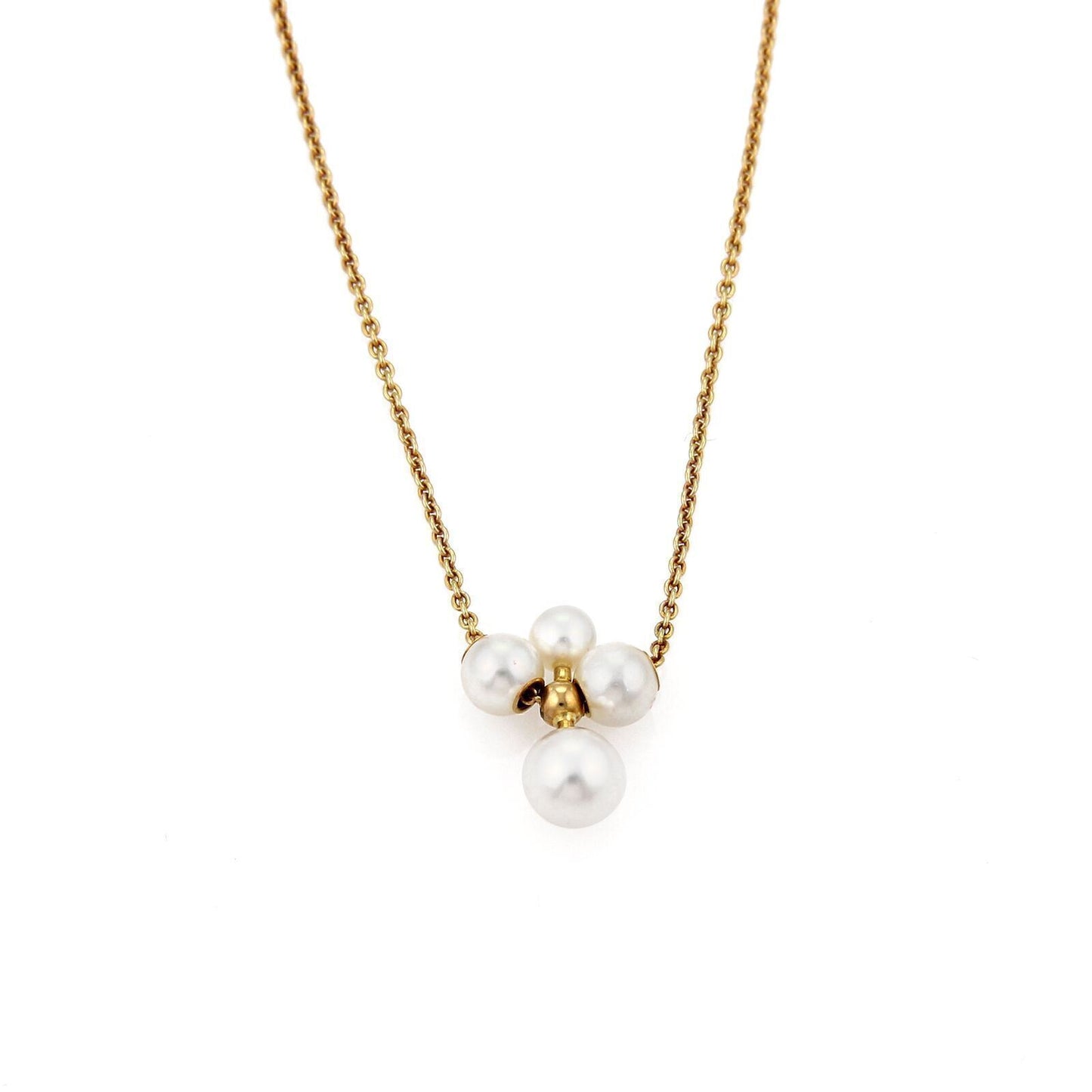 Mikimoto Pearls 18k Yellow Gold Pendant Necklace