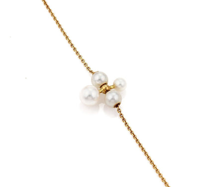 Mikimoto Pearls 18k Yellow Gold Pendant Necklace