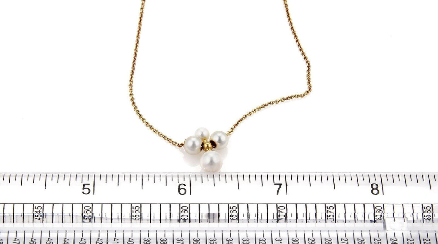 Mikimoto Pearls 18k Yellow Gold Pendant Necklace