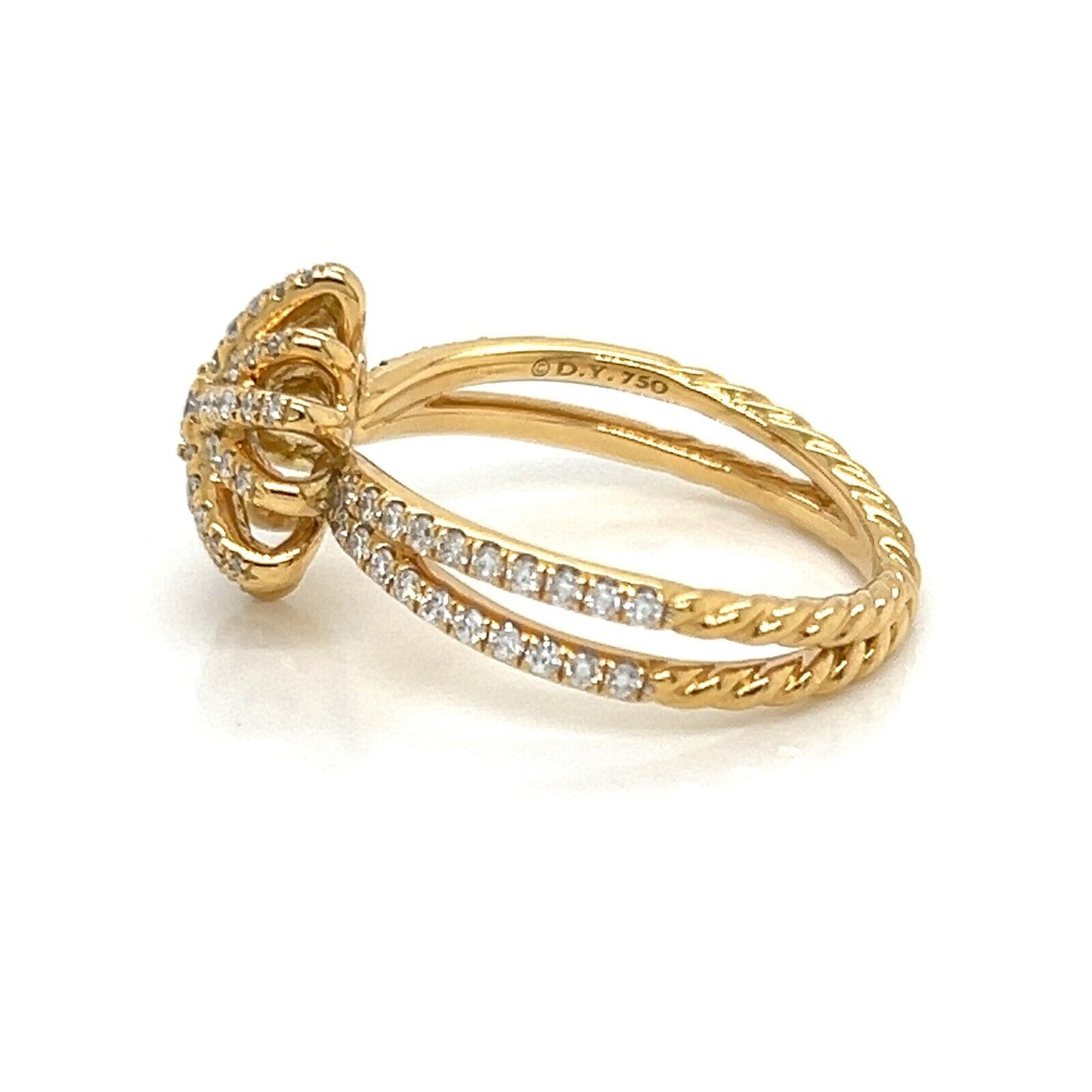 David Yurman Starburst Pave Set Diamond 18k Yellow Gold Ring - Size 6