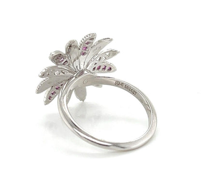 Carrera y Carrera Primavera Tourmaline 18k White Gold Spinner Flower Ring