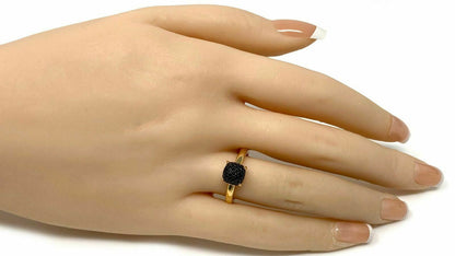 Tiffany & Co. Picasso Black Spinel Sugar Stacks 18k Rose Gold Ring  - Size 4.5