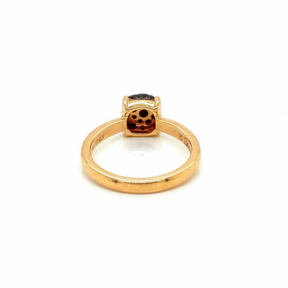 Tiffany & Co. Picasso Black Spinel Sugar Stacks 18k Rose Gold Ring  - Size 4.5