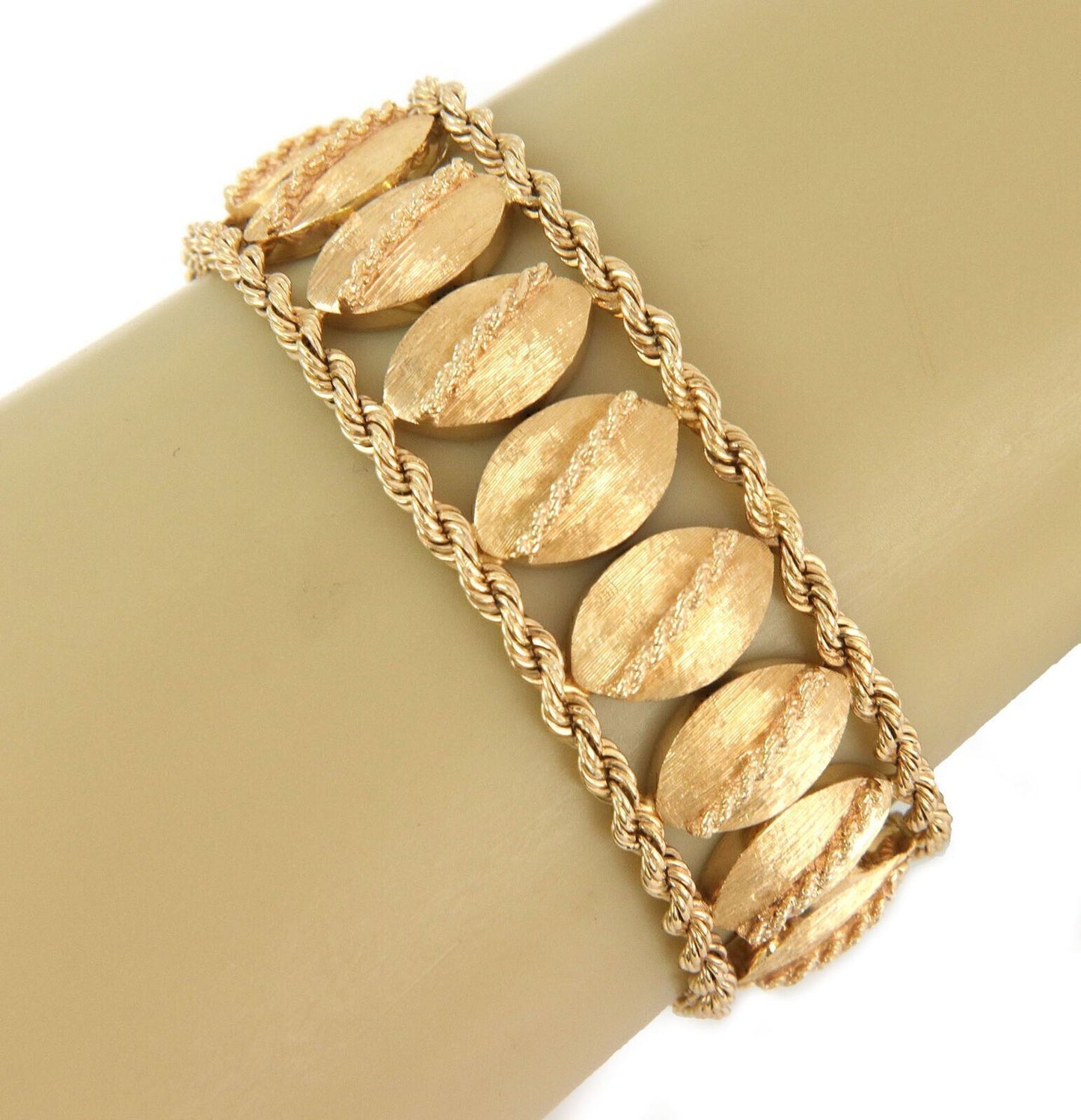 Link Rope 14k Yellow Gold Chain Bracelet