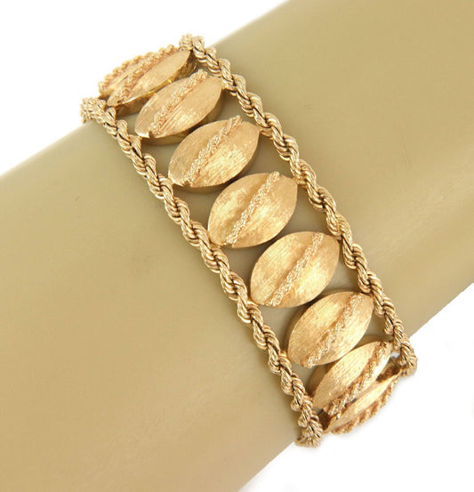 Link Rope 14k Yellow Gold Chain Bracelet