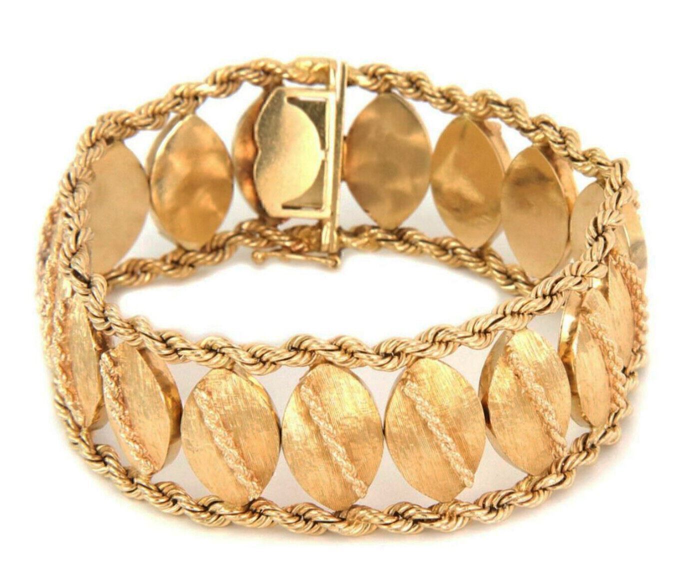 Link Rope 14k Yellow Gold Chain Bracelet