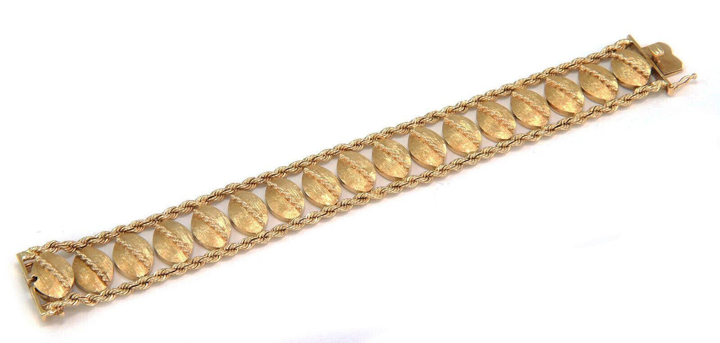 Link Rope 14k Yellow Gold Chain Bracelet