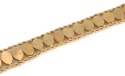 Link Rope 14k Yellow Gold Chain Bracelet