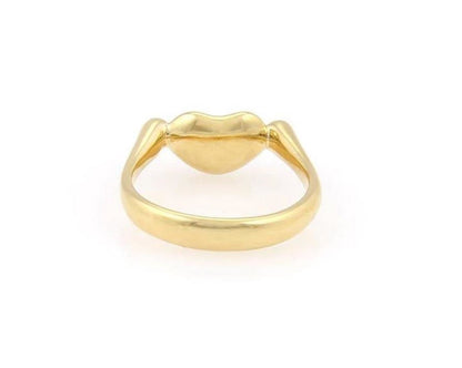 Tiffany & Co. Peretti Diamond 18k Yellow Gold Contour Bean Ring - Size 5