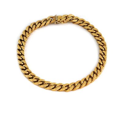 Curb 18k Yellow Gold Chain Link Bracelet - 7.5"